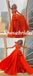 Elegant One Shoulder Sleeveless Side Slit A-Line Long Prom Dresses With Rhinestone, PD3919