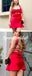 Sexy Soft Satin Spaghetti Straps Sleeveless A-Line Mini Dresses/ Homecoming Dresses, PD3668