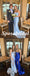 Sexy Soft Satin Blue Sweetheart Sleeveless Mermaid Long Prom Dresses, PD3934