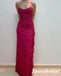 Elegant Chiffon Spaghetti Straps Sleeveless Mermaid Long Prom Dresses, PD3879