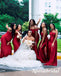 Sexy Mismatched Soft Satin  Mermaid Floor Length Bridesmaid Dresses, BD3355