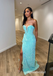 Sexy Sequin Sweetheart V-Neck Sleeveless Side Slit Mermaid Long Prom Dresses,PD3715