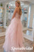 Lovely Pink Tulle Sweetheart A-Line Long Prom Dresses, PD3823