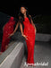 Sexy Red Sequin Sweetheart Sleeveless Mermaid Long Prom Dresses, PD3853