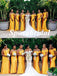 Sexy Soft Satin One Shoulder Mermaid Floor Length Bridesmaid Dresses, BD3367