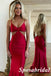 Sexy Soft Satin Spaghetti Straps  V-Neck Sleeveless Mermaid Long Prom Dresses, PD3902