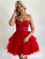 Sexy White Sweetheart V-Neck A-Line Mini Dresses/ Homecoming Dresses With Beading, PD3573