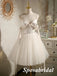 Sexy White Satin Spaghetti Straps V-Neck A-Line Mini Dresses/ Homecoming Dresses With Beading, PD3570