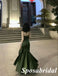 Sexy Satin Spaghetti Straps Sleeveless Mermaid Long Prom Dresses With Bow Tie, PD3906