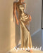Sexy Elastic Satin Bateau Open Back Mermaid Long Prom Dresses, PD3790