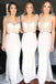 Elegant Ivory Illusion Sweetheart Mermaid Long Bridesmaid Dress, BD3112