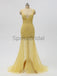 Sparkly Charming Yellow Sequin Mermaid Long Prom Dresses, PD1027