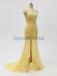 Sparkly Charming Yellow Sequin Mermaid Long Prom Dresses, PD1027