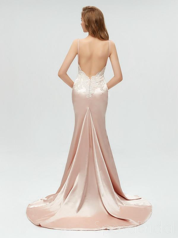 Spaghetti Straps Mermaid Sexy Modest Simple Long Fashion Tren 2019 Prom Dresses with lace, PD1217