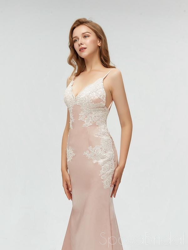 Spaghetti Straps Mermaid Sexy Modest Simple Long Fashion Tren 2019 Prom Dresses with lace, PD1217
