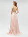 Charming V-neck Sleeveless Side-slit A-line Long Affordable Prom Dresses, PD0600