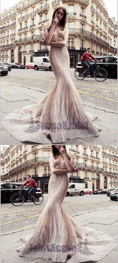 Beautiful Mermaid Sparkly New Arrival Unique Design Prom Dresses, Evening dresses, PD0595 - SposaBridal