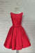Bright Red Elegant Simple Cheap Short Homecoming Dresses 2018, CM550 - SposaBridal