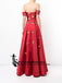 A-line Red Off Shoulder Beautiful Flower Appliques Prom Dresses, Fashion dress for woman, PD0475 - SposaBridal
