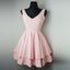 Cheap Short Simple V Neck Black Homecoming Dresses Online, CM531 - SposaBridal