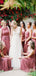 Mismatched Desert Rose Chiffon A-line Long Popular Bridesmaid Dresses, WG388