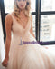V Neck Simple Soft Fashion New Unique Fashion Handmade High Quality Prom Dresses,  PD0661