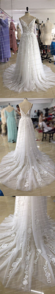 Charming New Arrival Straps Popular Pretty High Quality Lace Appliques Prom Dress, PD0371 - SposaBridal