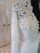 2019 Sexy Deep V-Neck Lace Top Mermaid Wedding Party Dresses, long sleeve wedding gown ,WD0038 - SposaBridal