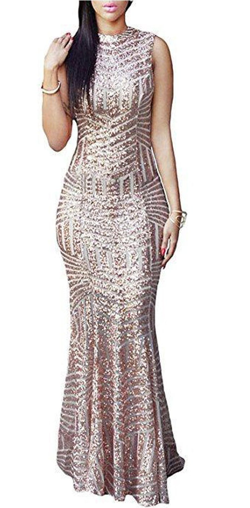 Pink Open Back Sequin Sparkly Mermaid Sexy Long Prom Dresses, PD0609