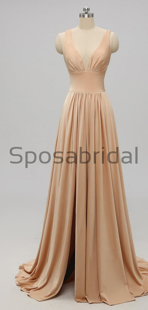 Simple Halter Blue Pink White Mermaid Modest Prom Dresses PD2236