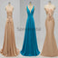 Simple Halter Blue Pink White Mermaid Modest Prom Dresses PD2236