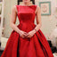 Blush red stain A-line bowknot cute unique formal freshman homecoming prom gown dress,BD0025 - SposaBridal
