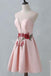 Cute Illusion Scoop Pink Cheap Short Homecoming Dresses Online, CM536