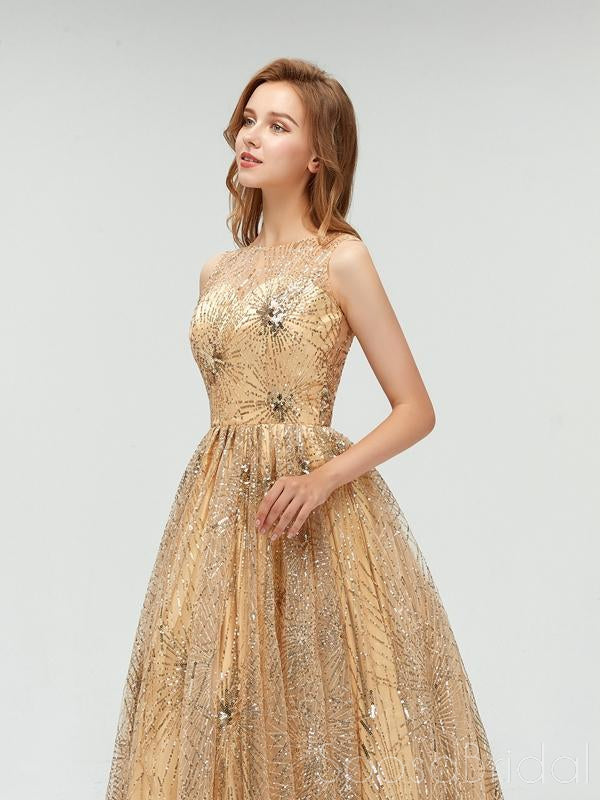Sleeveless Long Shinning Sparkly New Arrival Unique Prom Dresses, party gown, evening dress, PD0786