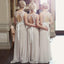 Charming Open Back Lace Top Illusion Cheap Long Wedding Party Dress Gown Bridesmaid Dresses, WG039 - SposaBridal