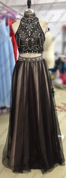 Custom Tulle Two Piece Most Popular Gorgeous Evening Prom Dress, Party gown, PD0321