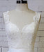 Cheap Backless V Neck Lace Straps Simple Beach Wedding Dresses, WD325 - SposaBridal