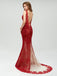 Charming Elegant Colorful Full Lace Mermaid  ELegant Side Split Prom Dresses, PD1025