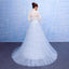 Long Sleeves Lace Applique Crystal Elegant Beautiful Real Made Newest Style Wedding Dresses, WD0223