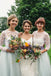 Short Tulle Long Sleeves Newest Popular Affordable Elegant Formal Bridesmaid Dresses, PD0523