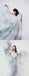 2019  A-line  Spaghetti Straps Simple V Neck Tulle Charming Cheap Pretty Long Party Prom Dresses ,PD0232 - SposaBridal