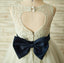Ivory Beautiful Lace and Tulle Sleeveless Scoop Cheap Flower Girl Dresses with Bow, FG0087
