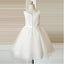 Scoop White Sleeveless Unique New Flower Girl Dresses, Junior Bridesmaid Dresses, FG090