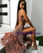 2019 A-Line Charming Sexy Sequin Sparkly Rose Gold and Black Split Prom Dresses, Evening dresses, PD0594 - SposaBridal