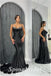 Elegant Satin Spaghetti Straps Sleeveless Mermaid Long Prom Dresses,PD3693