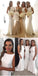 Charming White Simple Sexy Mermaid Women Elegant Long Wedding Party Bridesmaid Dresses, WG79 - SposaBridal