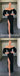 Sexy Satin Off Shoulder V-Neck Long Sleeve Side Slit Mermaid Long Prom Dresses,PD3634
