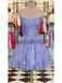 A-Line Lilac Lace Modest Unique Homecoming Dresses BD0428