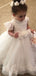 A-line Cap Sleeves Ivory Lace Cute Flower Girl Dresses, FG142