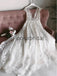 A-line Lace Long Beach Dream Vintage Wedding Dresses WD0475